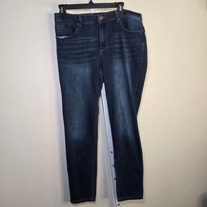 1822 Denim Adrianna Skinny Jeans Womens 14 Dark Wash Blue Stretch Denim